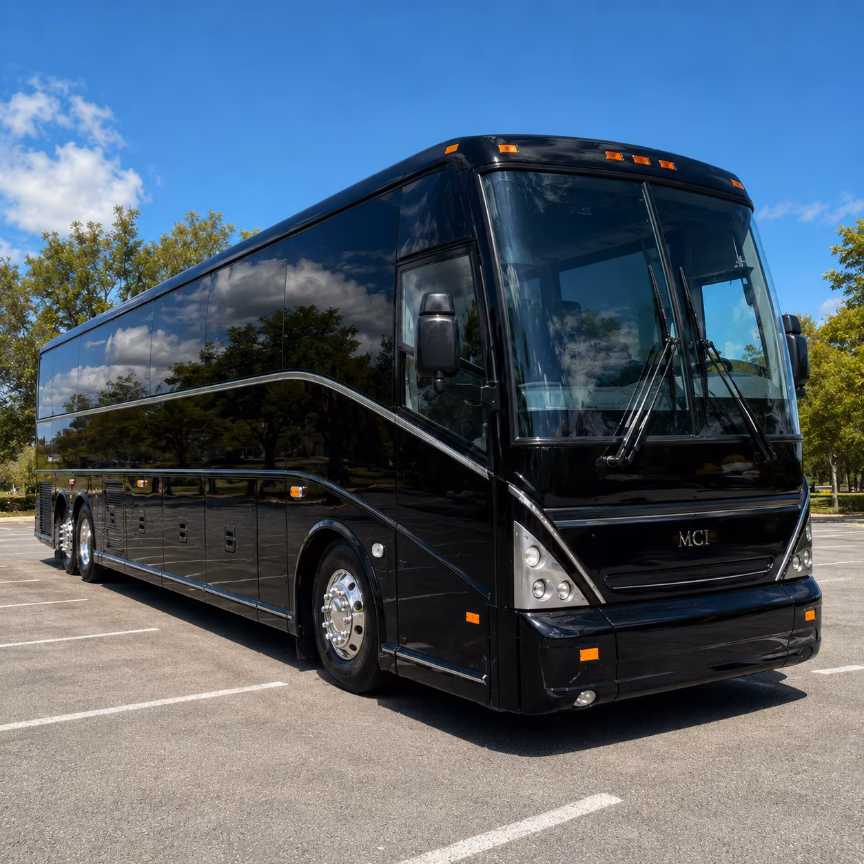 stockton charter bus services exterior