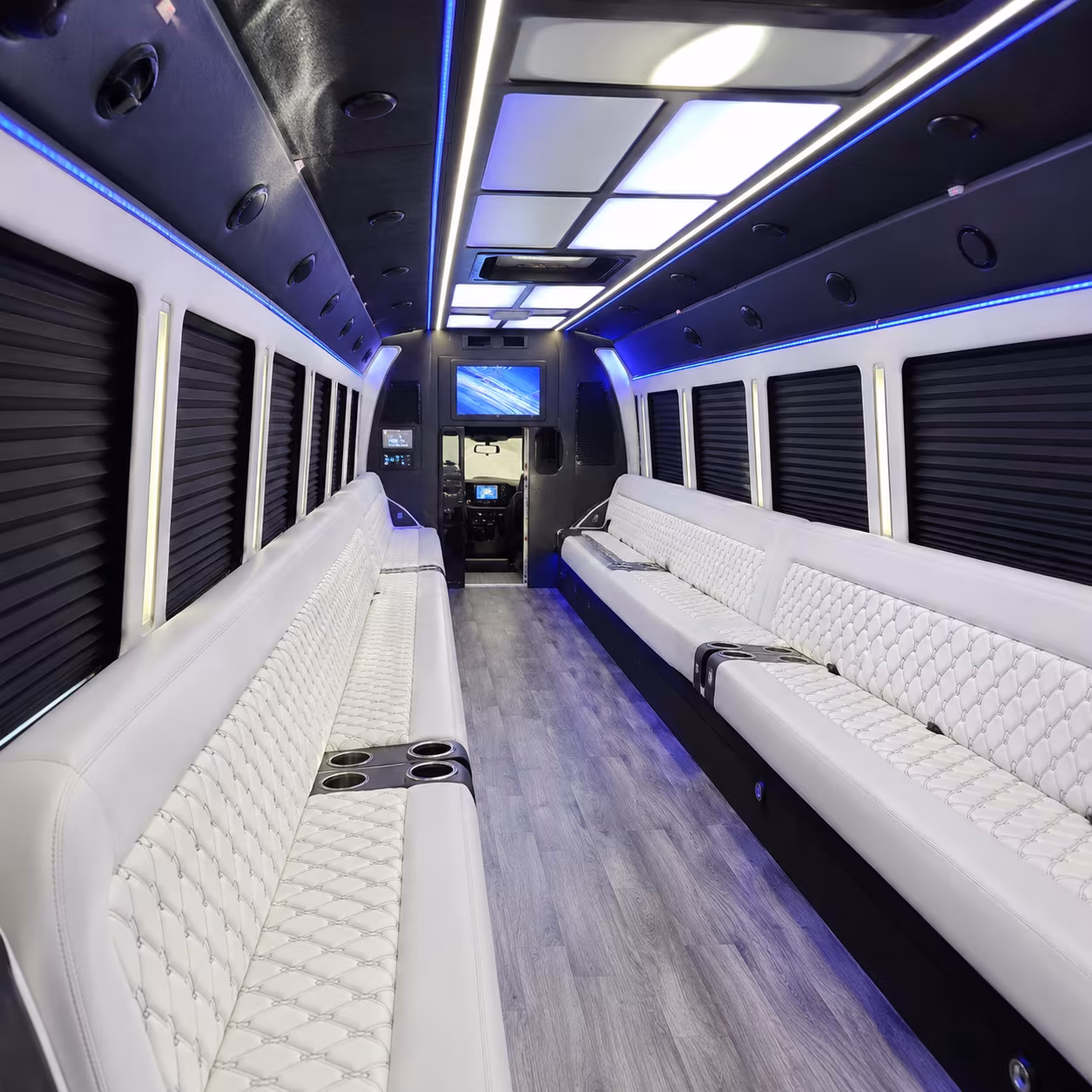 stockton corporate retreat shuttle bus rentals